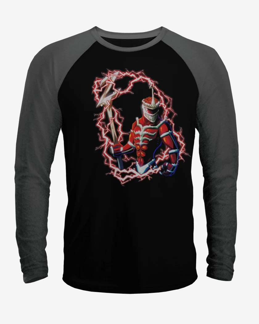 Polera Raglan Negro / Negro Heather de Zedd