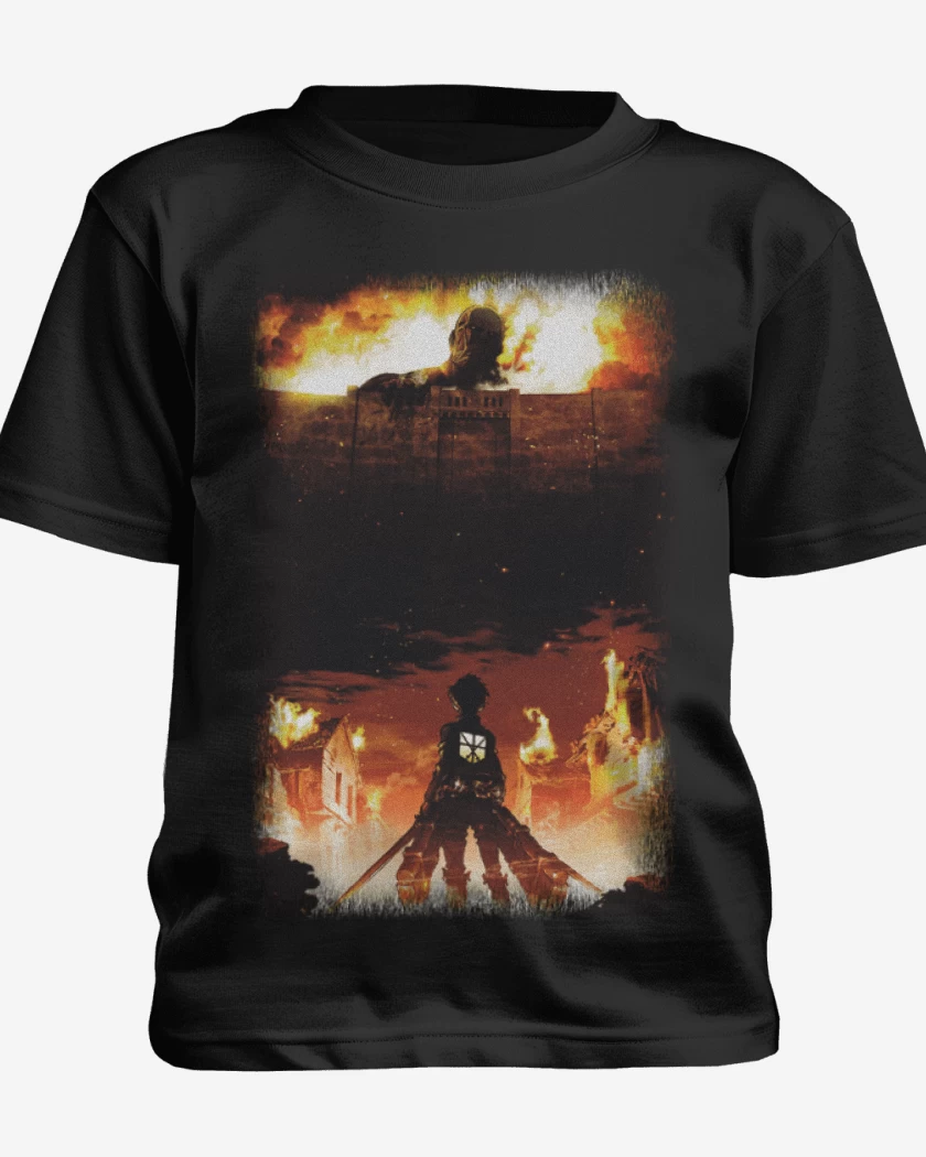 Polera de niño Negro de Shingeki