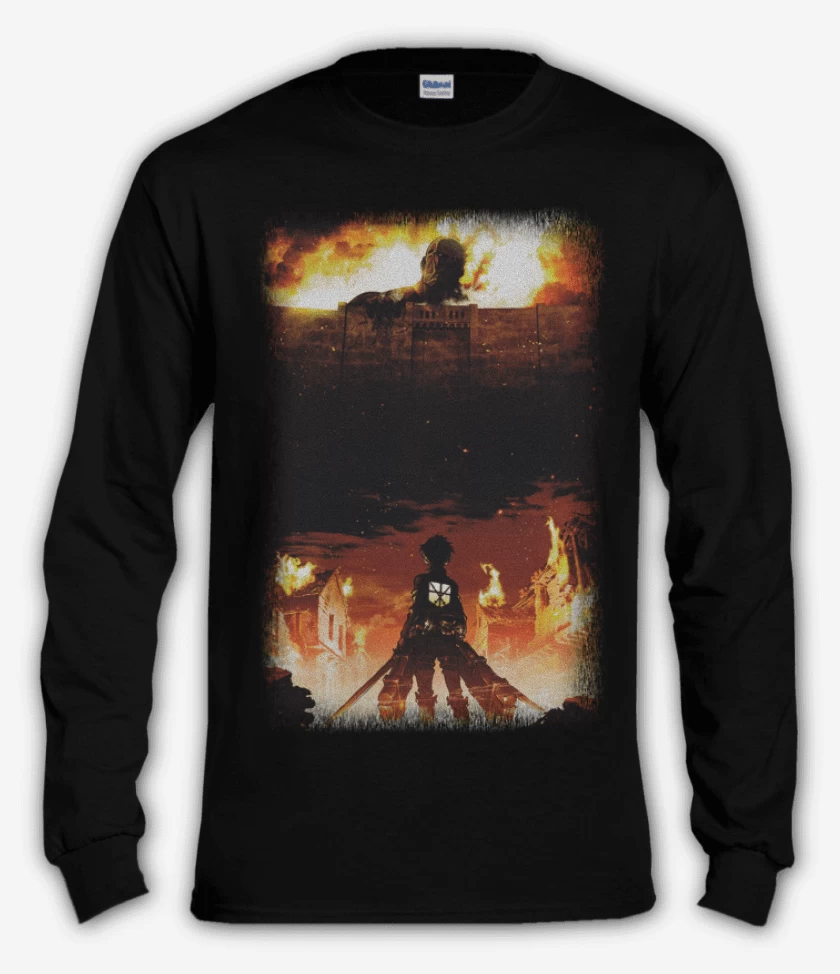 Polera manga larga Negro de Shingeki