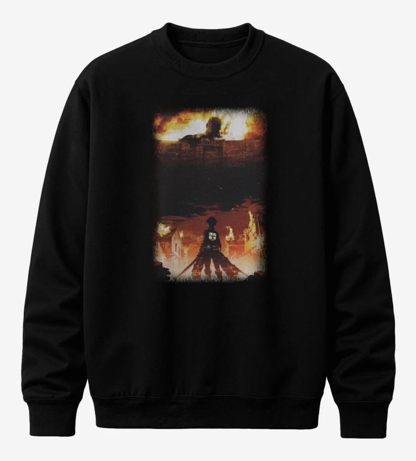 Poleron polo Negro de Shingeki