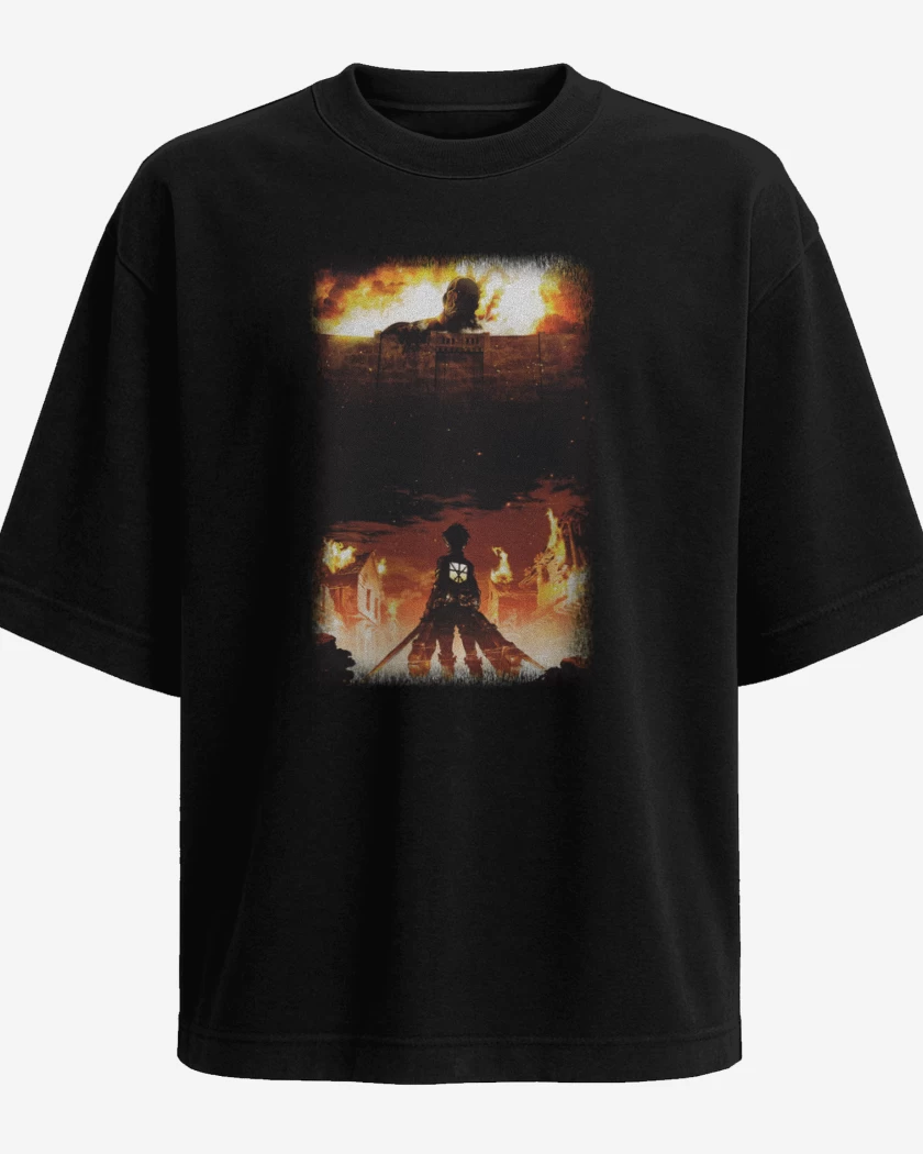 Polera Oversize Negro de Shingeki
