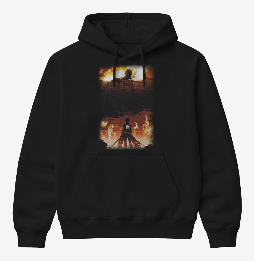 Poleron Canguro básico Negro de Shingeki