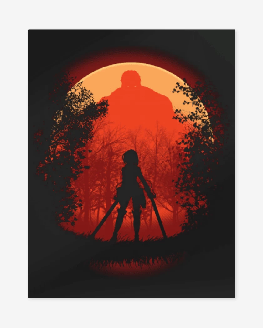 Print metalico Negro de Mikasa