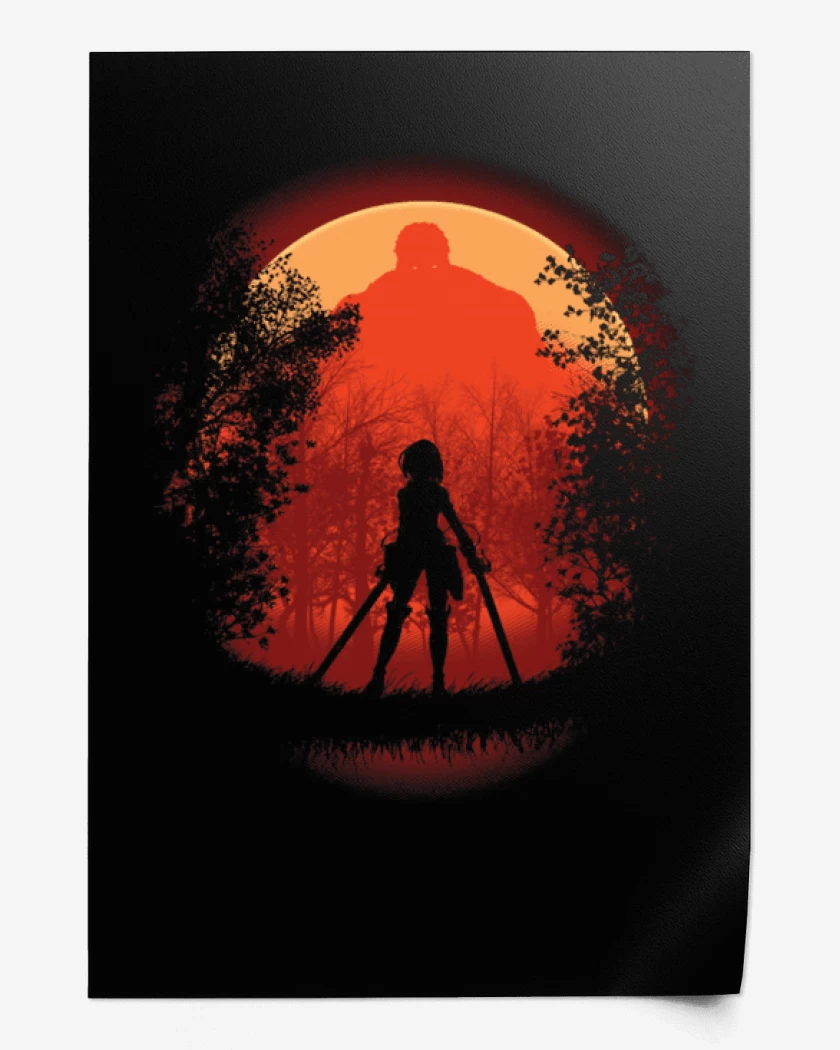 Print Negro de Mikasa