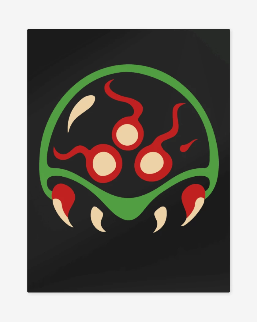 Print metalico Negro de Metroid - 1