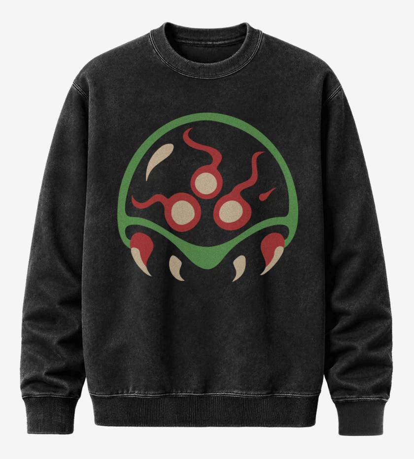 Poleron Polo Acid Wash Negro de Metroid - 1