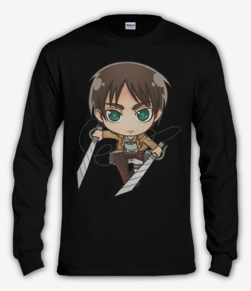 Polera manga larga Negro de Eren