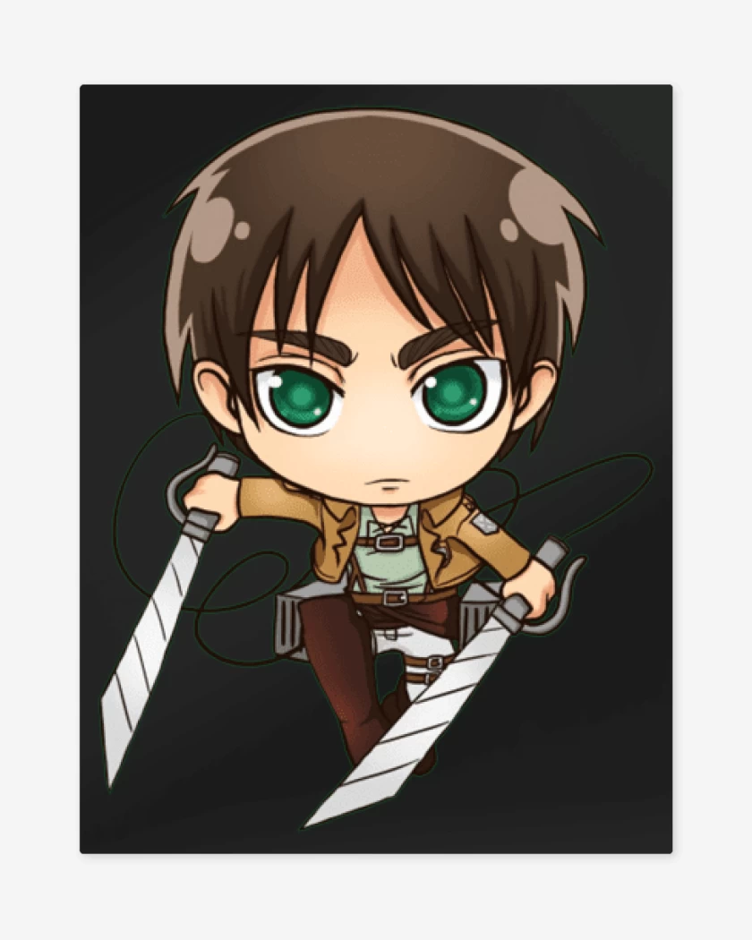 Print metalico Negro de Eren