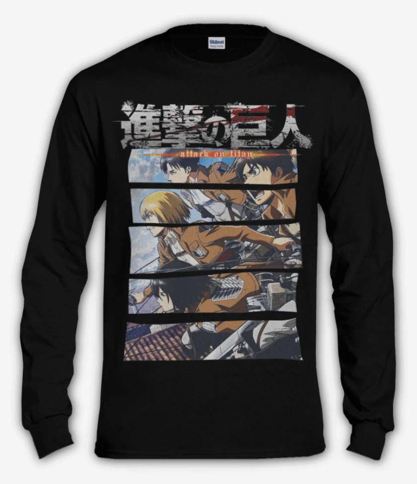Polera manga larga Negro de Shingeki 2