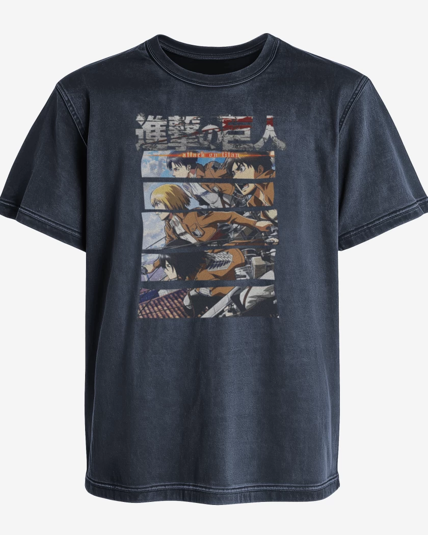 Polera desgastada Azul Marino de Shingeki 2