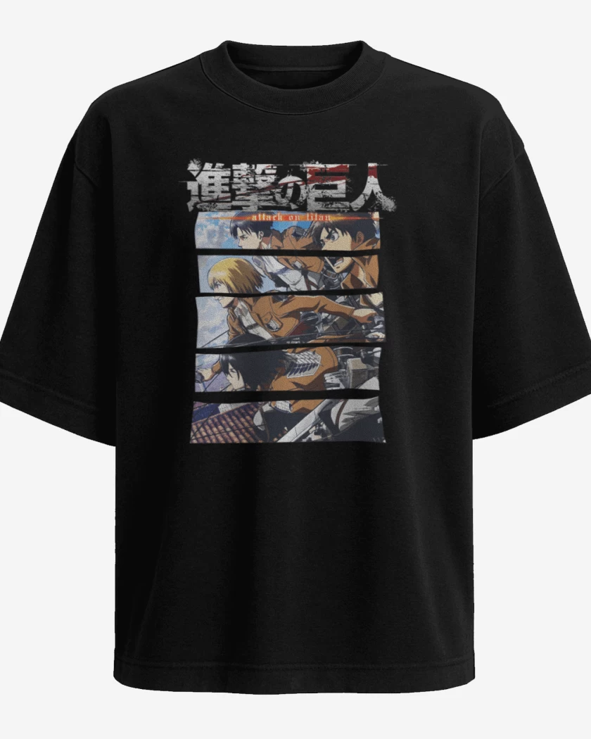 Polera Oversize Negro de Shingeki 2