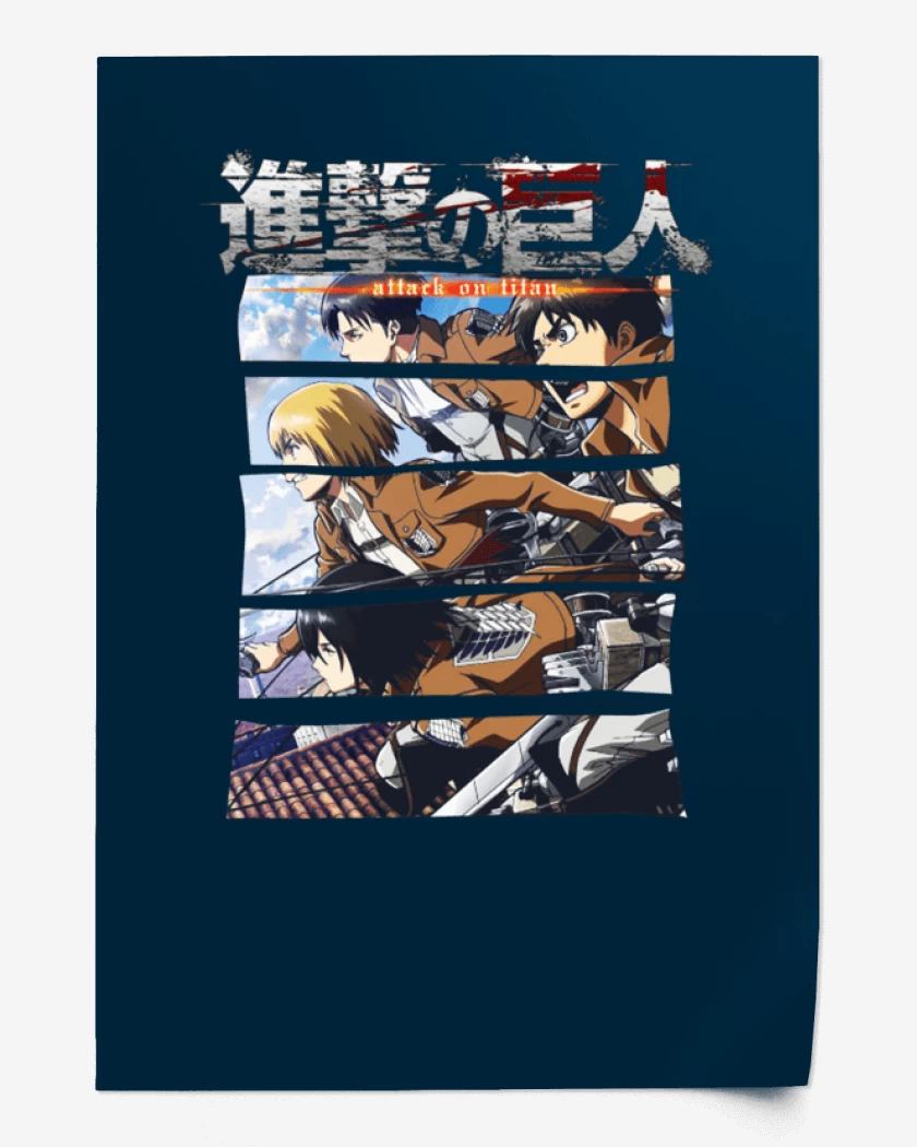 Print Azul Marino de Shingeki 2
