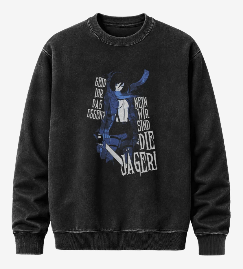 Poleron Polo Acid Wash Negro de Mikasa 3