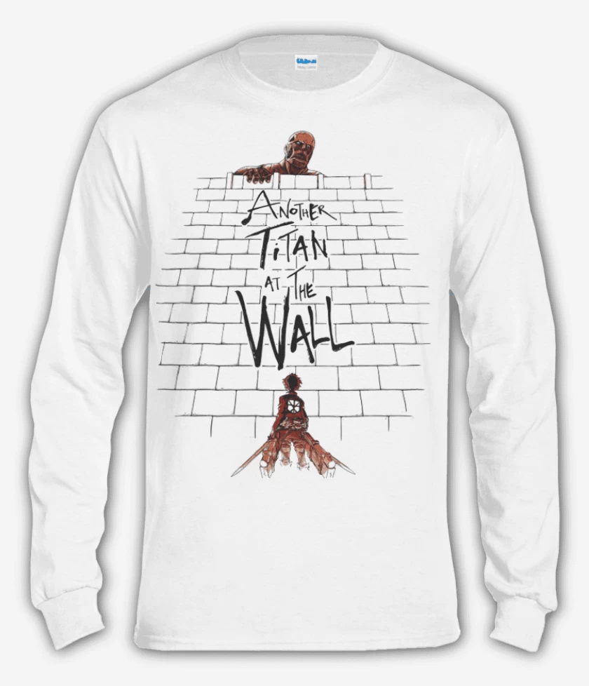 Polera manga larga Blanco de Another titan in the wall