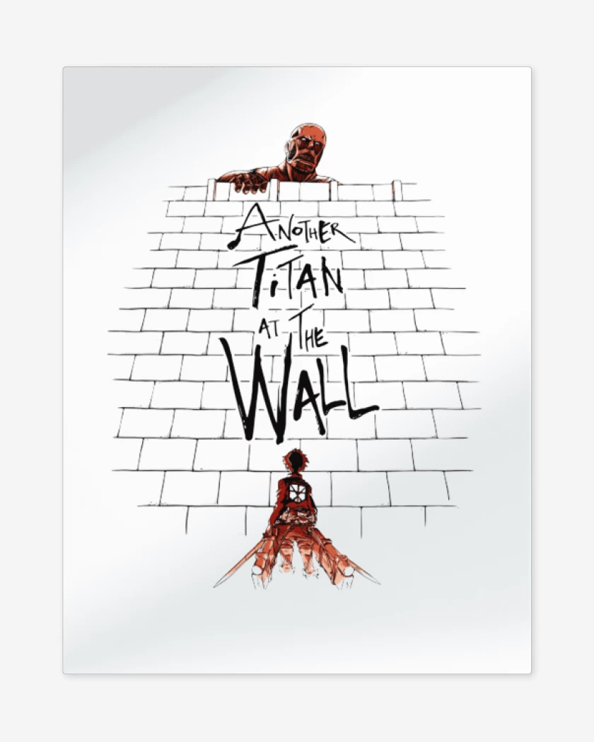 Print metalico Blanco de Another titan in the wall