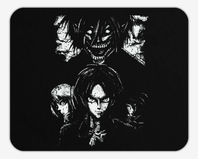 Mousepad Negro de shingeki 3
