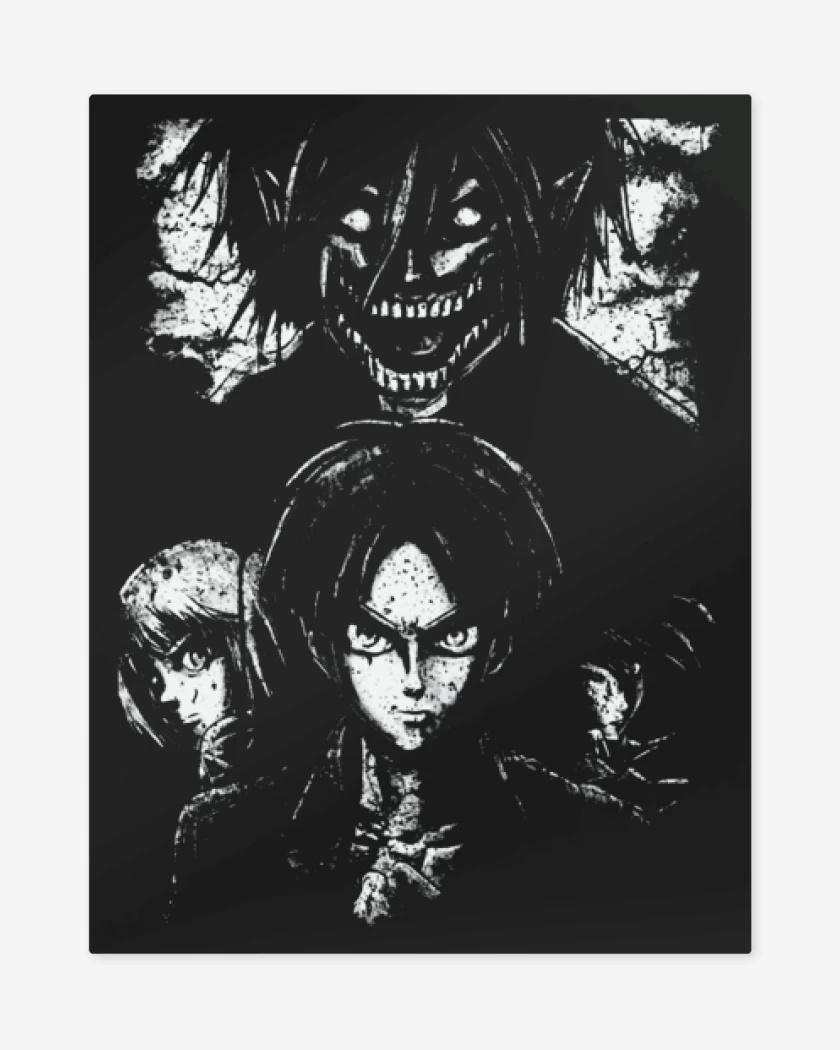 Print metalico Negro de shingeki 3