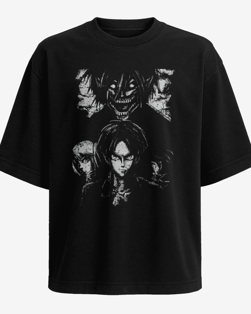 Polera Oversize Negro de shingeki 3