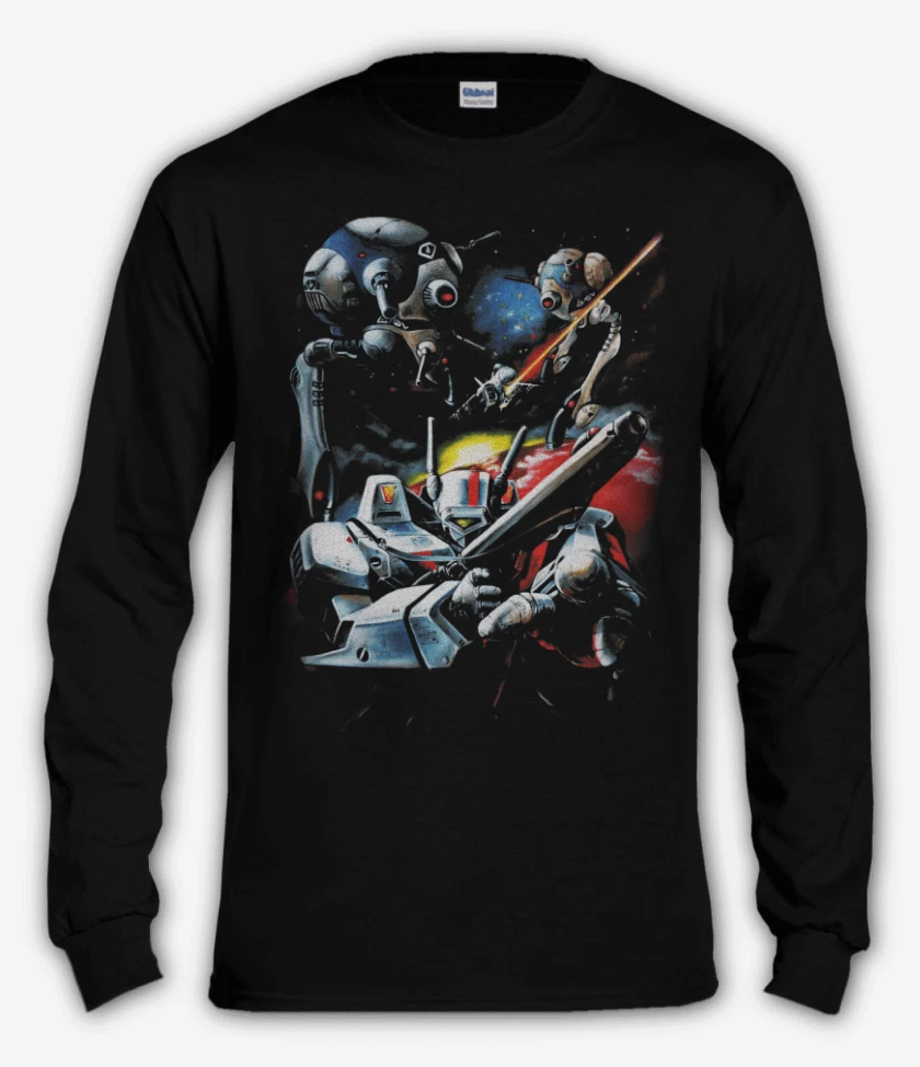 Polera manga larga Negro de Robotech boni