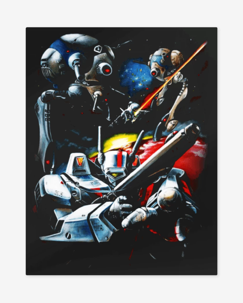 Print metalico Negro de Robotech boni