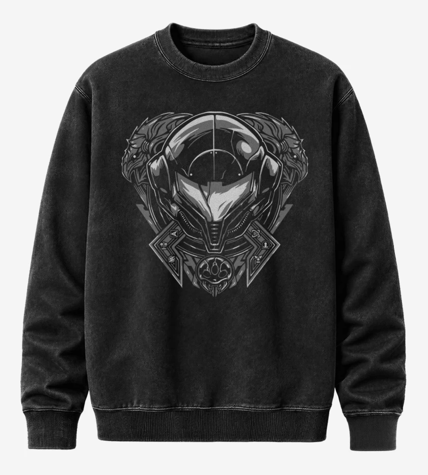 Poleron Polo Acid Wash Negro de Metroid - 2