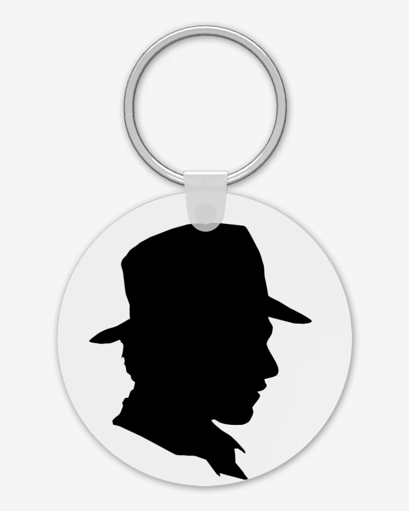 Llavero Blanco de Indiana Jones Silueta