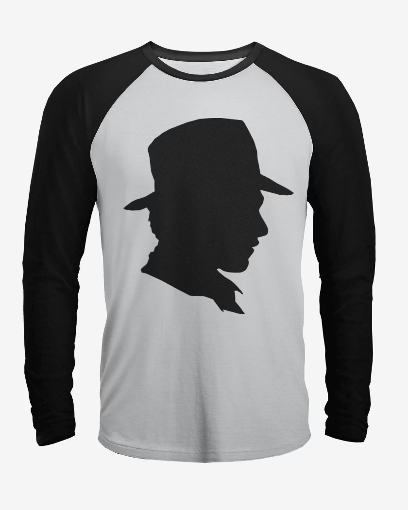 Polera Raglan Blanco / Negro de Indiana Jones Silueta