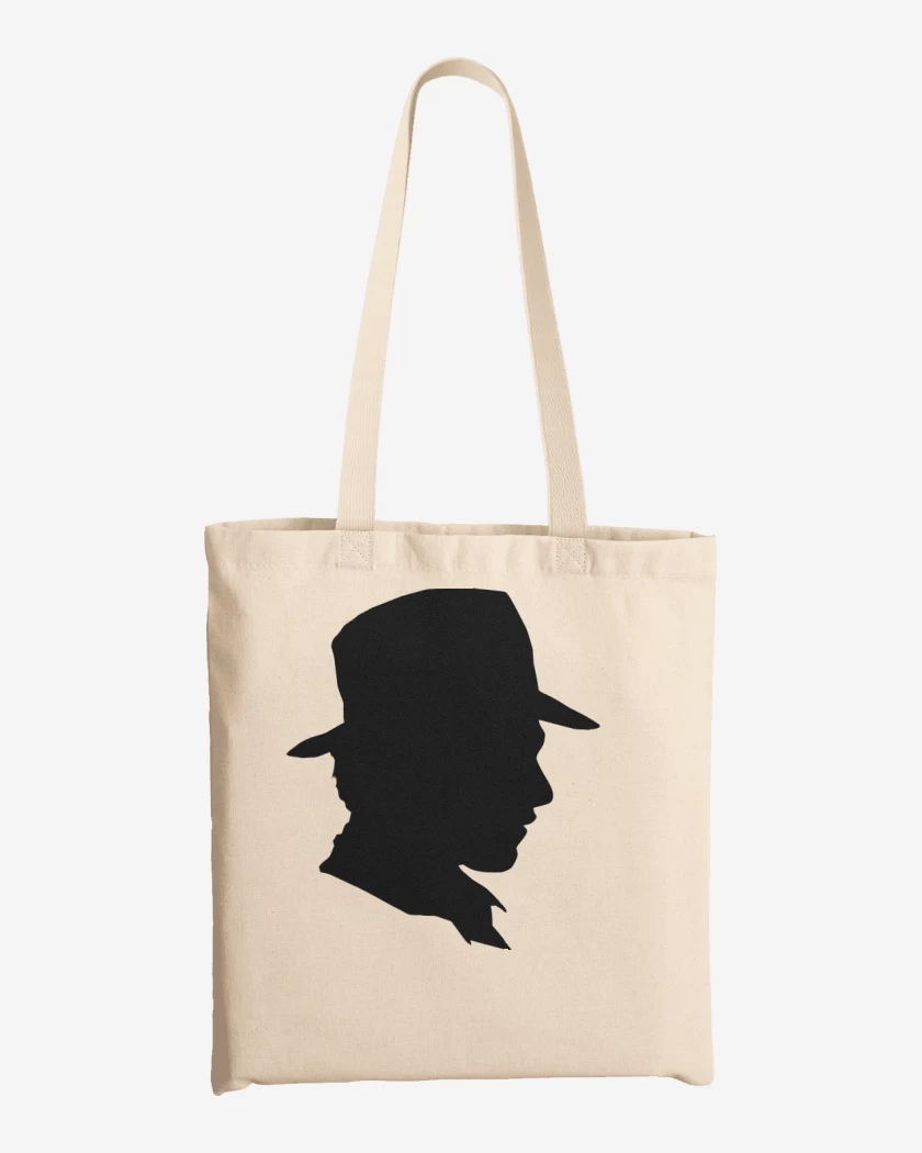 Totebag Blanco de Indiana Jones Silueta