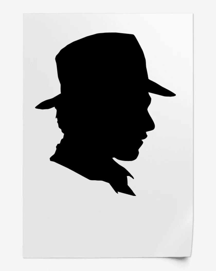 Print Blanco de Indiana Jones Silueta