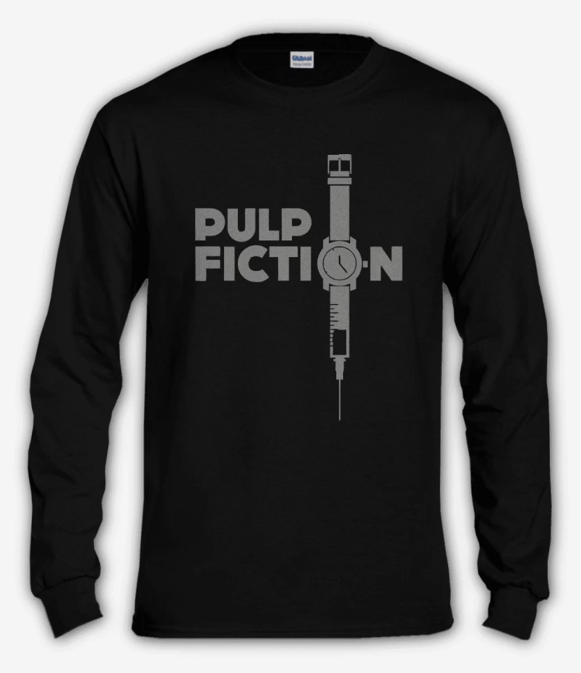 Polera manga larga Negro de Pulp Fiction Reloj