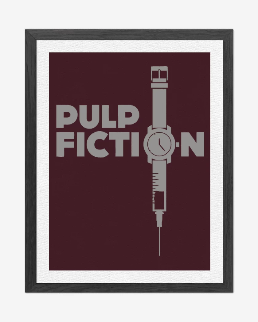 Cuadro decorativo Burdeo de Pulp Fiction Reloj