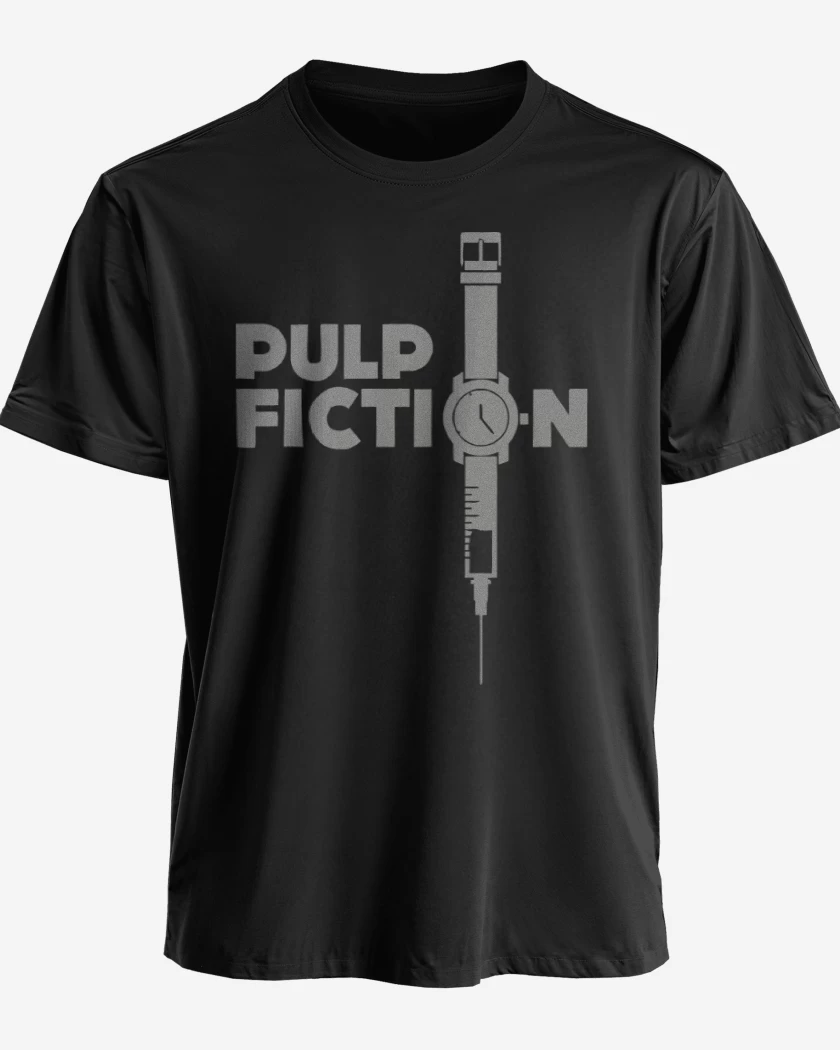 Polera premium Negro de Pulp Fiction Reloj