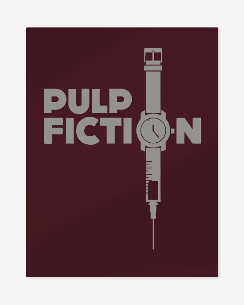 Print metalico Burdeo de Pulp Fiction Reloj