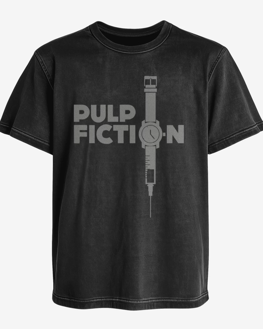 Polera desgastada Negro de Pulp Fiction Reloj