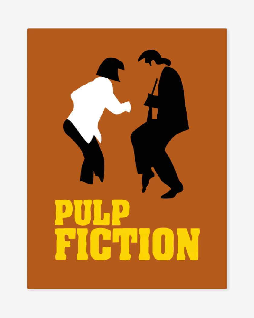 Print metalico Naranjo de Pulp Fiction Baile