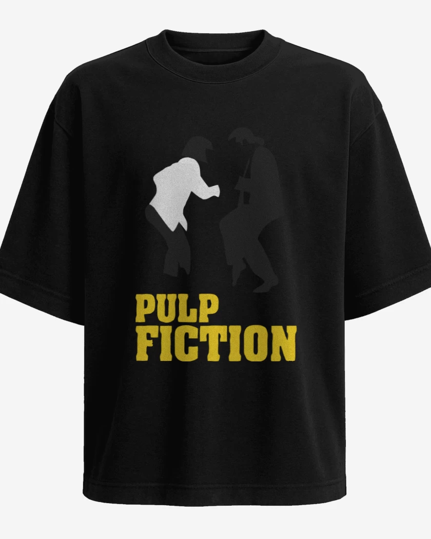 Polera Oversize Negro de Pulp Fiction Baile