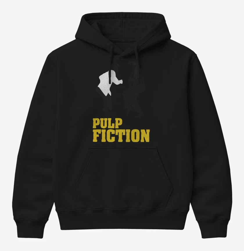 Poleron Canguro básico Negro de Pulp Fiction Baile