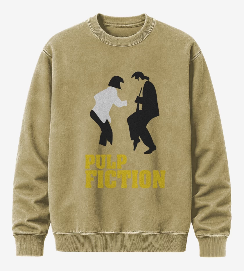Poleron Polo Acid Wash Beige de Pulp Fiction Baile