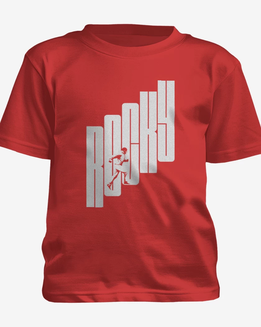 Polera de niño Rojo de Rocky Escalera