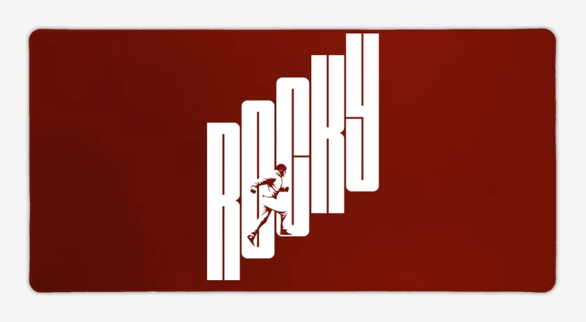 Mouse pad Gamer Rojo de Rocky Escalera