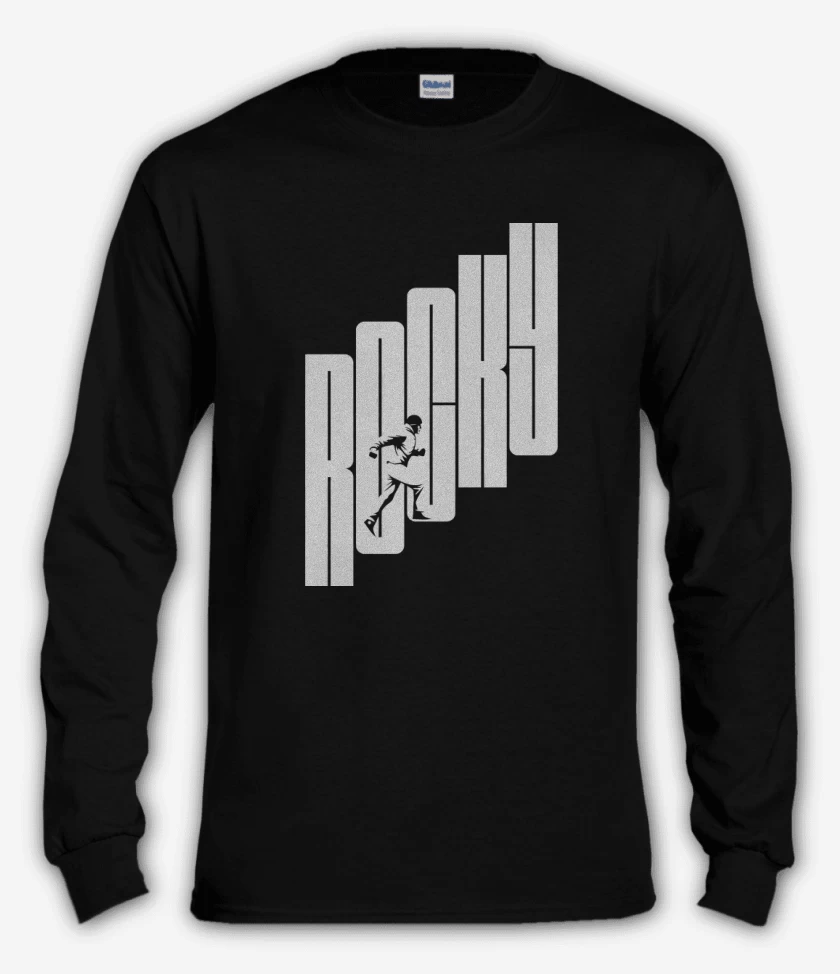 Polera manga larga Negro de Rocky Escalera