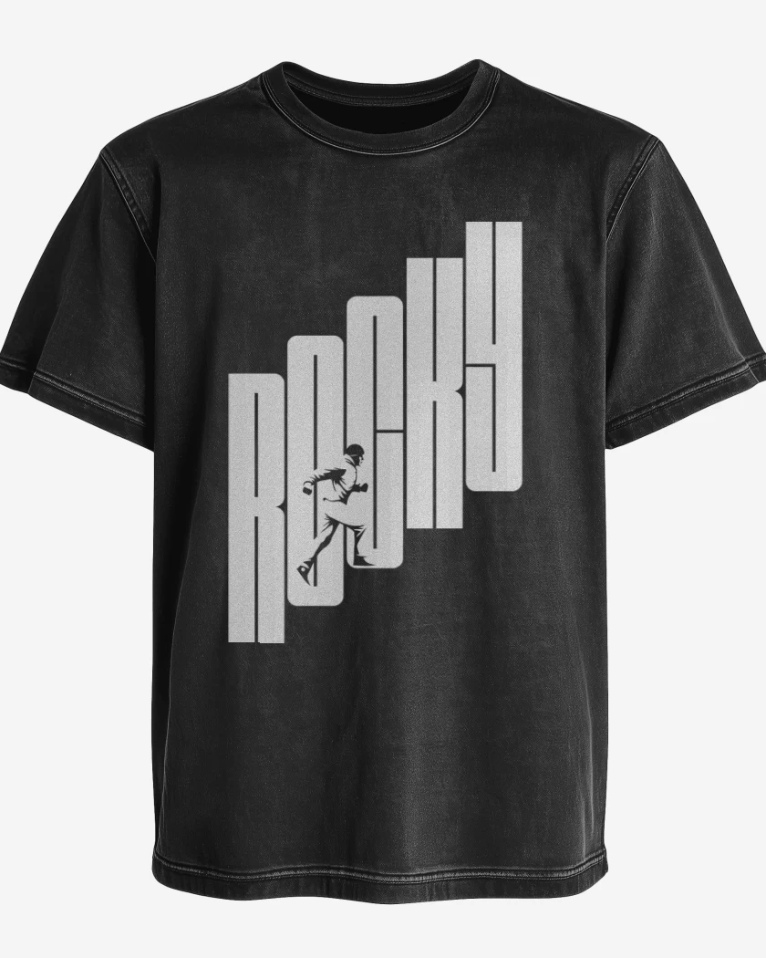 Polera desgastada Rocky Escalera