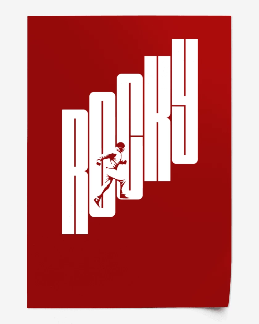 Print Rojo de Rocky Escalera