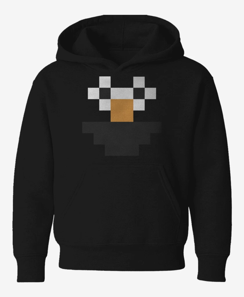 Poleron de niño Negro de Minecraft - Elmo Skin