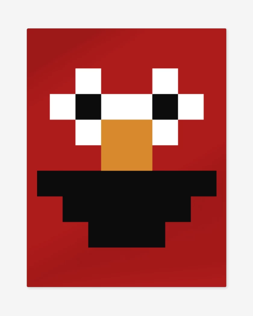Print metalico Rojo de Minecraft - Elmo Skin