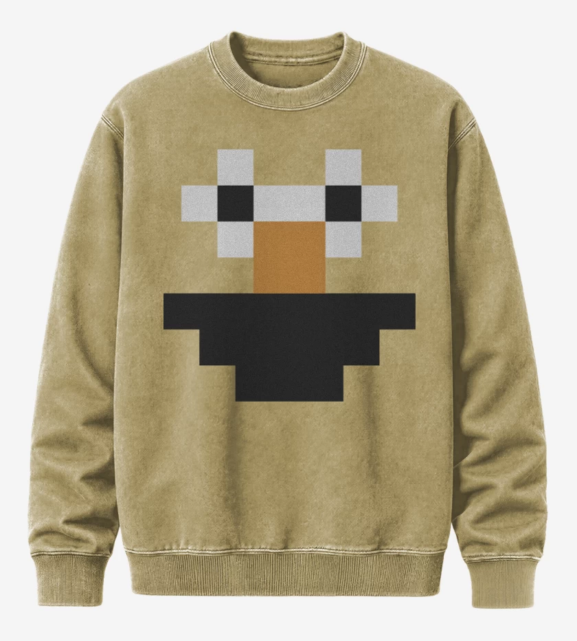 Poleron Polo Acid Wash Beige de Minecraft - Elmo Skin