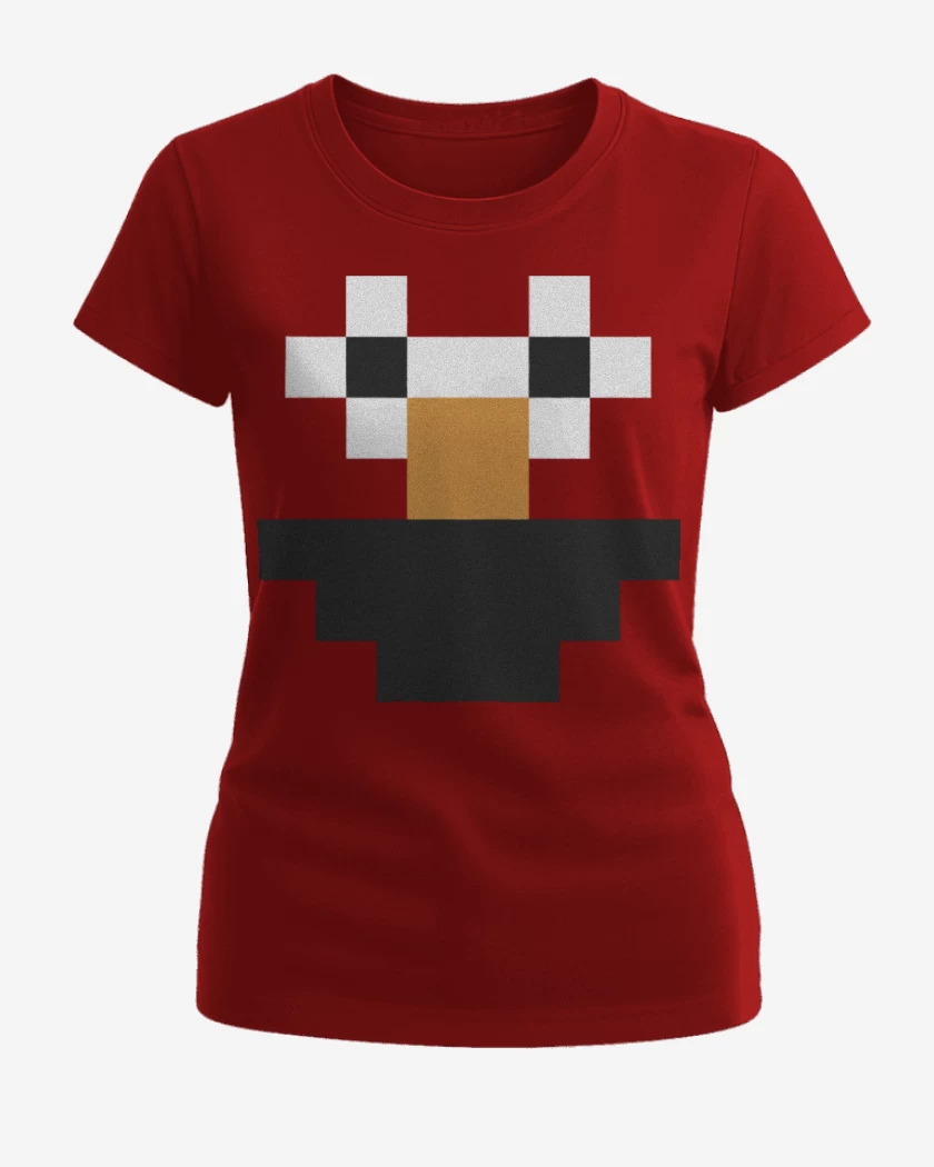 Polera de Mujer Rojo de Minecraft - Elmo Skin