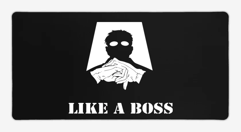 Mouse pad Gamer Negro de Like a boss