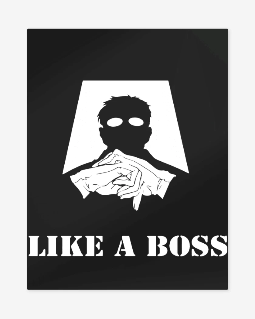 Print metalico Negro de Like a boss
