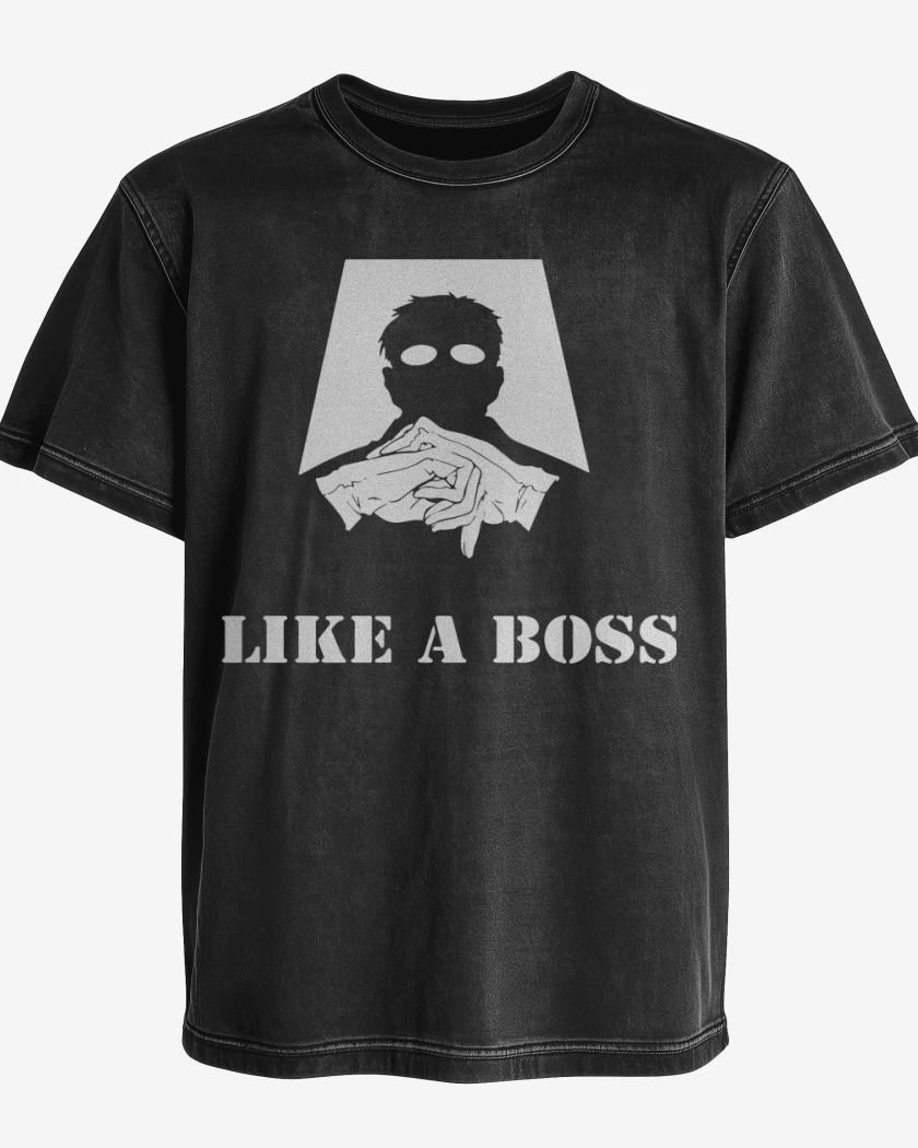 Polera desgastada Negro de Like a boss